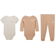 Nike 18-24M Bodysuits Children's Clothing Nike Essentials Baby 0-9M 3-Piece Bodysuit Set in Brown, 0-3M 56K732-X0L 0-3M