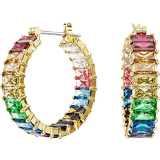 Swarovski Orecchini Swarovski Matrix Hoop Earrings - Gold/Multicolour