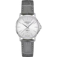 Certina DS-8 Lady 31mm Silver tavla, Datum, Grå läderarmband