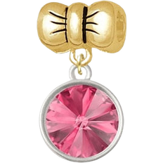 Delight Jewelry Bow Charm Bead - Gold/Silver/Pink