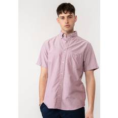 Gant Pink Shirts Gant Men's Mens Regular Fit Short Sleeve Oxford Shirt Pink 42/Regular