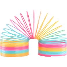 Just Play Fidget Toys Just Play Extreme Rainbow Slinky Large Plastic Fidget Toy, 9-inch Tall, 7-inch Wide, Retro Spring Toy, Kids Toys for Ages 5 Up