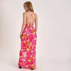 Korte kjoler - Satin Object Objsally maxi slip dress Kjoler til hende Pink
