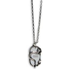 Alexander McQueen Snake & Skull Pendant Necklace - Silver/Black