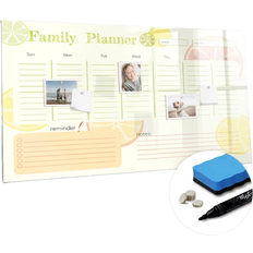 Yellow Glass Boards Canora Grey Magnetic Glass Dry Erase Board 120x6cm