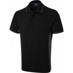 Multicoloured - Unisex Tops Uneek Two Tone Poloshirt UC117 Black/Charcoal Colour: Black/Charcoal