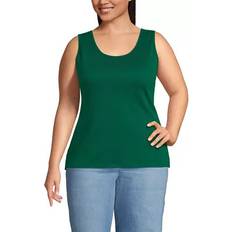 Lands' End XXL Tank Tops Lands' End Plus Cotton Scoopneck Tank Top