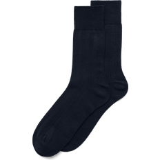 ecco Classic Ribbed Mid-Cut - Men's Ribbed Mid-Cut Socks - Navy