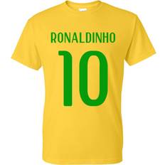 Gildan Ronaldinho Brazil Hero T-shirt yellow