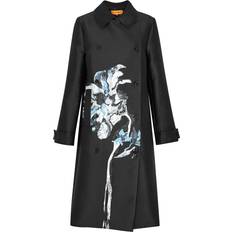 Stine Goya Women Outerwear Stine Goya Wessi Floral-jacquard Twill Coat Black