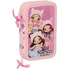 Safta Double Pencil Case Na!Na!Na! Surprise Fabulous Pink 12.5 x 19.5 x 4 cm 28 Pieces