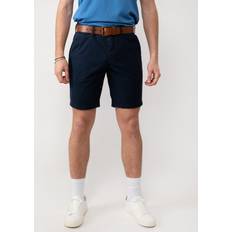 Paul Smith Men Shorts Paul Smith Men's Mens Cotton-Twill Broad Stripe Zebra Logo Chino Shorts Navy