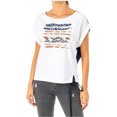 Womenss Short Sleeve T-shirt LWR308 White Cotton