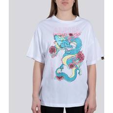 Alpha Industries Women T-shirts Alpha Industries Heritage Dragon Damen T-Shirt, weiss, Größe