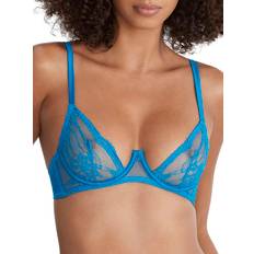 Underwear Coco de Mer Elise Plunge Bra Blue 32DD