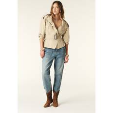 Natural - Woman Jackets BA&SH Lison Cropped Safari Jacket - Beige