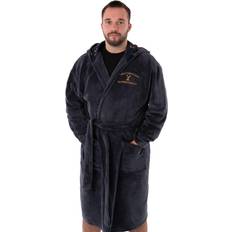 Yellow Robes Yellowstone blue hooded bathrobe mens