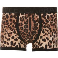 Leopard Kalsonger Dolce & Gabbana Bomull Boxer Med Djurmönster Brown