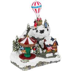 Champ scene decoration santa xmas mini village musical Christmas Tree Ornament