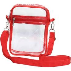 Beach Bags Milageto Sold by: Clear Bag Durable Looking through Clear Purse for Beach Sporting Events Outdoor red small