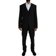 Ensfargede - Svarte Dresser Dolce & Gabbana Staff Formal 3 Piece Suit Black