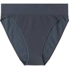 Grey Knickers Boody Lyolyte Ribbed High Leg Brief Dark Grey