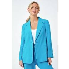 Donna - Turchese Blazer Roman Petite Linen Blend Blazer Turquoise