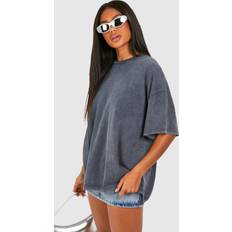 Boohoo Tops boohoo Womens Acid Wash Boxy Oversized T-Shirt Grey