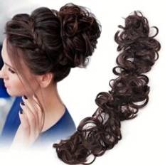 Knutar Shein Diy Messy Hair Bun Updo Extensions, Curly Hairpiece