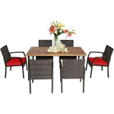 SlickBlue 7 pieces Umbrella Patio Dining Set