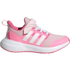 Adidas Kid's Fortarun-2.0 Cloudfoam Elastic Lace Top Strap Shoes - Clear Pink/Cloud White/Bliss Pink