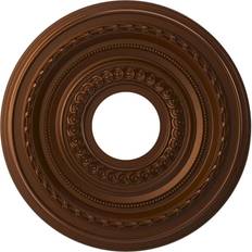 Moulding & Millwork Ekena Millwork OD ID P Cole Thermoformed PVC Medallion Fits Canopies up to 4-1/4" Metallic Dark Copper