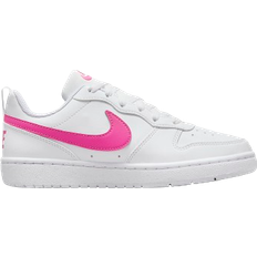 White Basketball Shoes Nike Court Borough Low Recraft GS - White/Laser Fuchsia