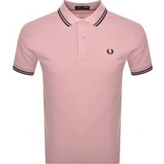 Fred Perry Twin Tipped Polo T-shirt - Dusty Rose Pink/Black