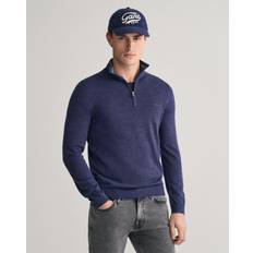 Gant Herre - Merinoull Gensere Gant Mens Extrafine Merino Wool Half Zip Jumper Navy