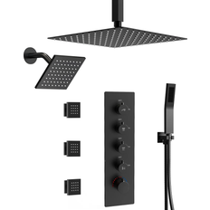 Ceiling Mounted Shower Systems CRANACH (CR1-S063-16BI) Black