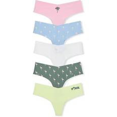 PINK No Show Thong Panties 5-pack - Multicolour