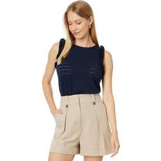 Tommy Hilfiger Tank Tops Tommy Hilfiger Women's Solid-Color Textured Ruffled Tank Top Sky Capt