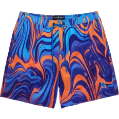 Men - XXS Swimming Trunks Psycho Bunny Men's Nevada All Over Print Swim Trunk - Bright Royal