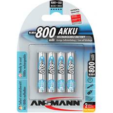 Ansmann NiMH Micro AAA 800mAh MaxE Compatible 4-pack