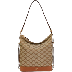 MCM Large Himmel Hobo In Lauretos Jacquard - Beige