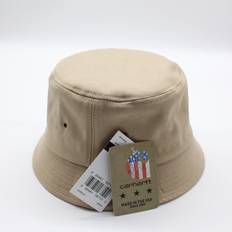 Carhartt Hats Carhartt Dark Beige Unisex Bucket Hat Flat Sun Hat Cap Travel Brim Fisherman Cream One