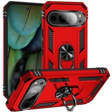 Google Pixel 9 Pro Mobilskal Eiderwood Google Pixel 9 9 Pro Tough Case m. Magnetisk Stativfunktion Röd