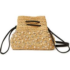 Natural Bucket Bags Btb Los Angeles Nia Mini Crystal Bucket Bag Natural