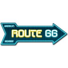 SignMission 12 Indoor & Outdoor Direction Sticker Vinyl Route 66 Neon Wall Decor