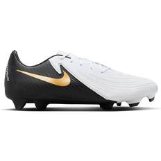 Nike Phantom Soccer Shoes NIKE Phantom GX 2 Academy MG Low Top - White/Metallic Gold Coin/Black