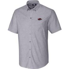 Golf - Grey Shirts Cutter & Buck Men's NCAA Tennessee Volunteers Stretch Oxford Button-Down Short Sleeve Shirt, Grey