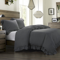 HiEnd Accents Lily Duvet Cover Gray (279.4x243.8cm)