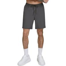 Black Swimming Trunks DKNY Men's Standard Fit Flat Front Swim Shorts Charcoal