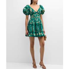 Men - Solid Colours Dresses Agua by Agua Bendita Manzanilla Mini Dress in Emerald Green. also in L, S, XS